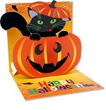Pumpkin Cat - Halloween<br>Treasures Pop-Up Card